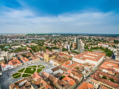 Panorama Temišvara sa pogledom na Trg jedinstva